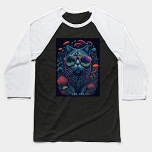 Techno T-Shirt - Techno Organism - Catsondrugs.com - Techno, rave, edm, festival, techno, trippy, music, 90s rave, psychedelic, party, trance, rave music, rave krispies, rave flyer T-Shirt Scale + Placement Baseball T-Shirt